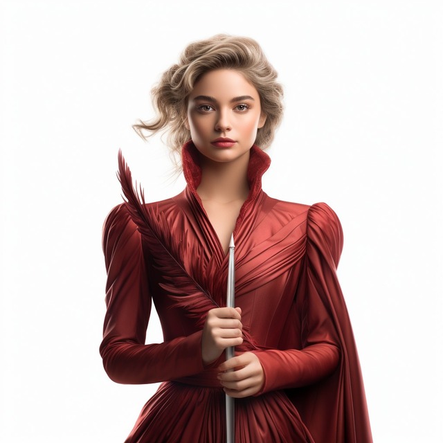 a superwoman with a quill in her hand